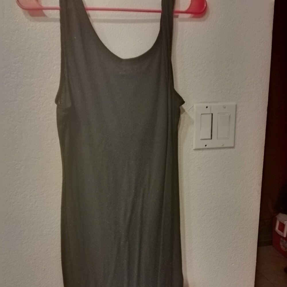 Plus size black tank dress